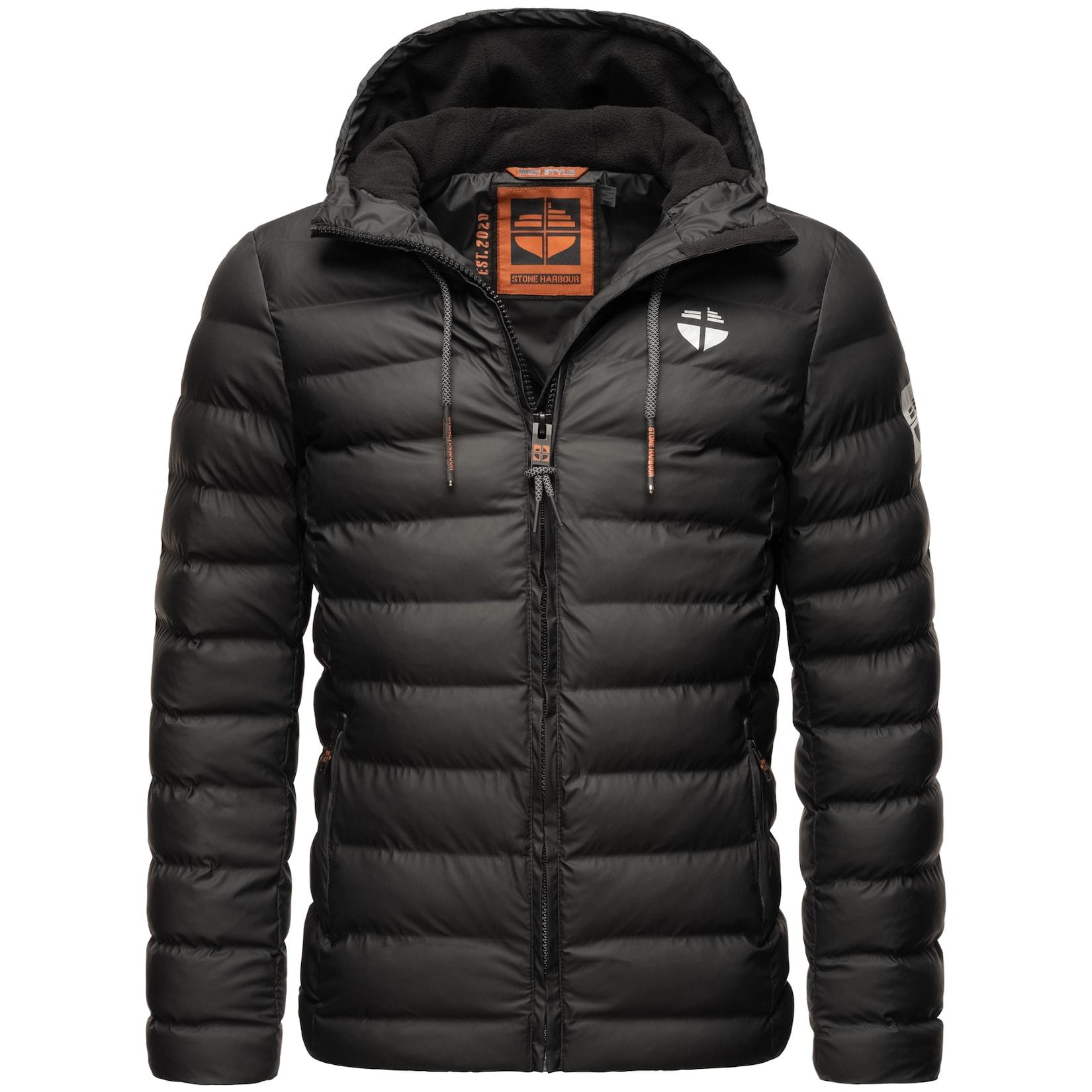 STONE HARBOUR Herren Winterjacke Wasserdichte Gesteppte Winter Regenjacke Zaharoo