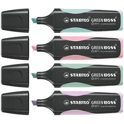 Stabilo 4er-Pack Textmarker »Green BOSS®« Pastel grün