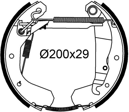Valeo Bremsbackensatz 554987 Hinterachse