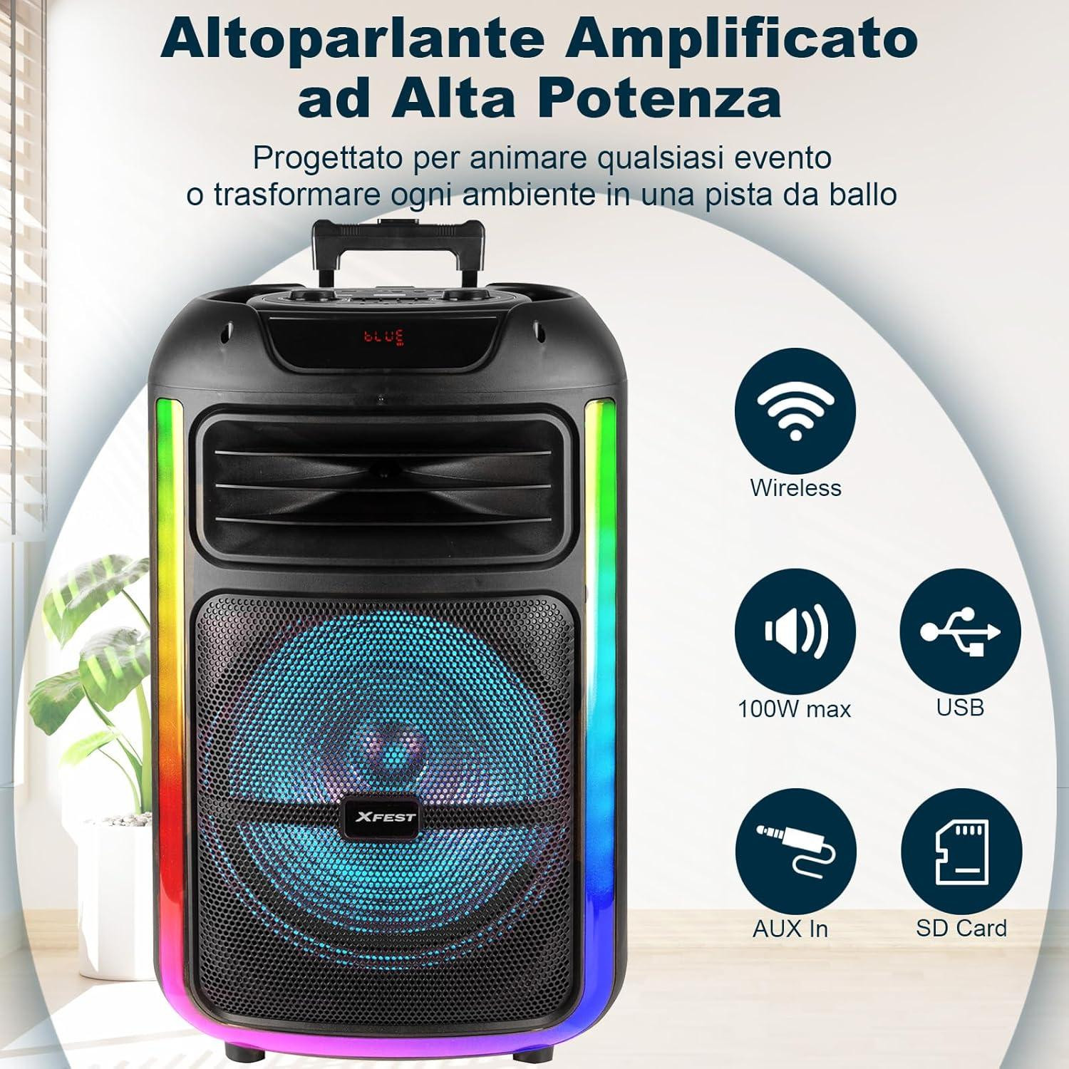 Selius Draadloze Feestspeaker - Bluetooth Karaoke Speaker