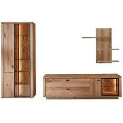 IDEAL Wohnen Wohnwand Malaga Holz Braun Eiche
