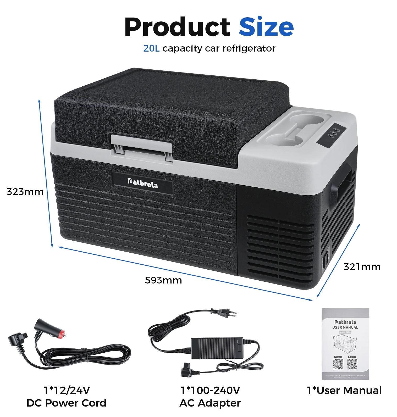 Tragbare Autokühlbox - CL20 - 12/24 V - Kompressorkühlung - Einstellbare Temperatur - 20/40/45 l - -20 bis 20 °C