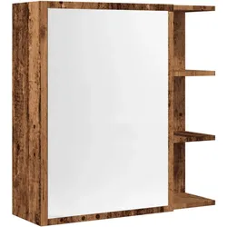 vidaXL Spiegelschrank Altholz-Optik 62,5x20,5x64 cm Holzwerkstoff