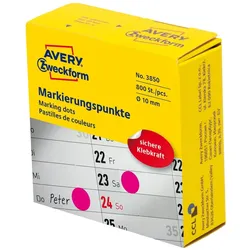 Avery, Etiketten, Markierungspunkte