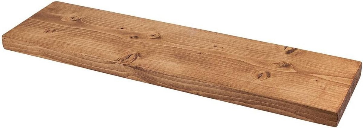 Rustieke Zwevende Plank 200cm - Stevig Wandrek van Massief Hout