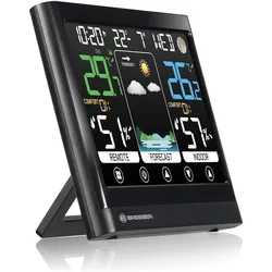 Bresser MeteoTemp BF - Funk Wetterstation mit Touch-Display, Wetterstation, Schwarz