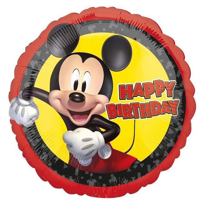 Amscan Mickey-Mouse-Ballon "Happy Birthday". (5x) (4189201)