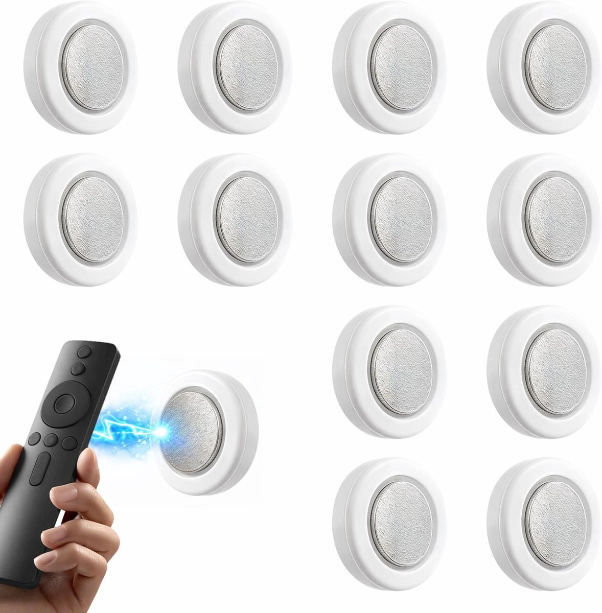 Set van 12 magnetische wandafstandsbediening houders - Wit - Zelfklevend - ShopVlot