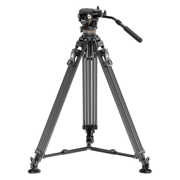 Neewer Carbon Fiber One-Step Video Tripod With Adjustable Damping Fluid Head (Carbon) (10103171)