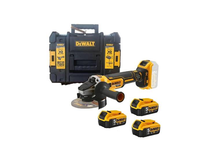 Akku-Winkelschleifer DEWALT 18 V DC , gelb, Schleifmaschinen, Akku-Winkelschleifer, Ohne Akku/Ladegerät/im Koffer