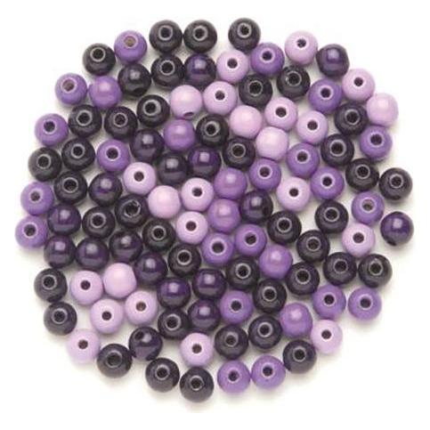 Glorex Holzperle 10mm 47St lila-mix (21967650)