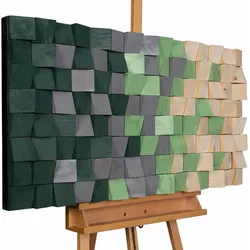 HOLZBILD Grün 98/55 cm