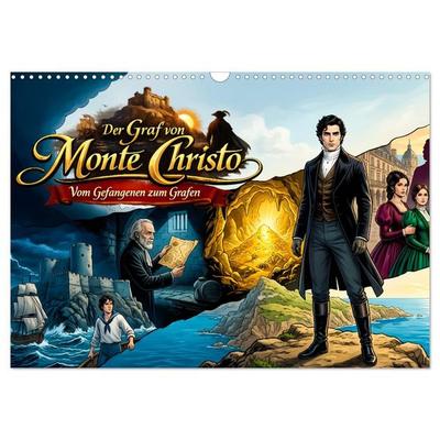 Der Graf von Monte Christo - Vom Gefangenen zum Grafen (Wandkalender 2027 DIN A3 quer), CALVENDO Monatskalender