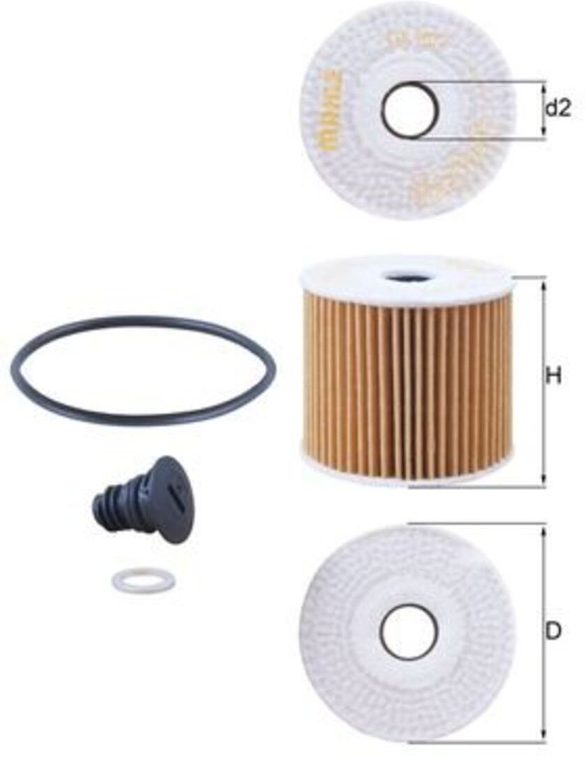 Ölfilter MAHLE KNECHT OX1077D