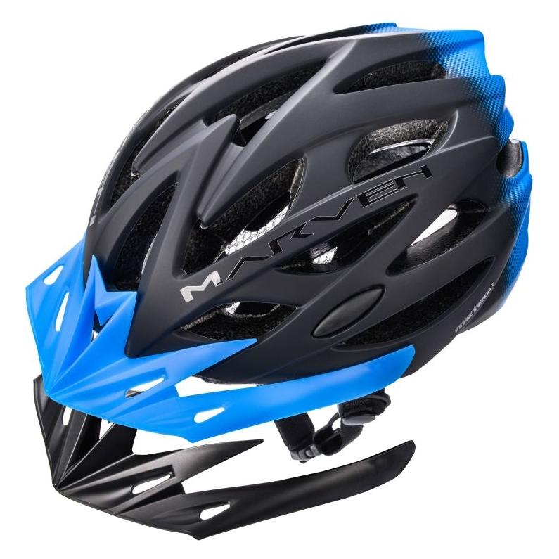Ty Meteor Kask rowerowy meteor marven l 58-61 cm czarny/niebieski (58 - 61 cm) (59228264)