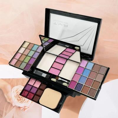46 Color Makeup Palette With Eyeshadow Blush Powder Puff And Lip Gloss Set 46 Color Makeup Palette With Eyeshadow Blush Powder Puff And Lip Gloss Set