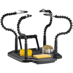 Löthilfe mit 4 flexiblen Armen, Lötzinnhalter, Reinigungswolle, Flussmittel und Schwamm