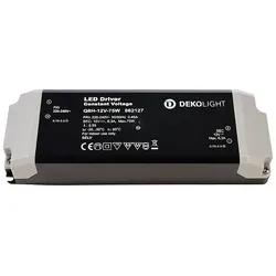 Deko-Light Netzgerät BASIC, Q8H-12-75W, 220-240V AC, sek. 12V DC / 0-630mA, 75W, Schwarz D-862127
