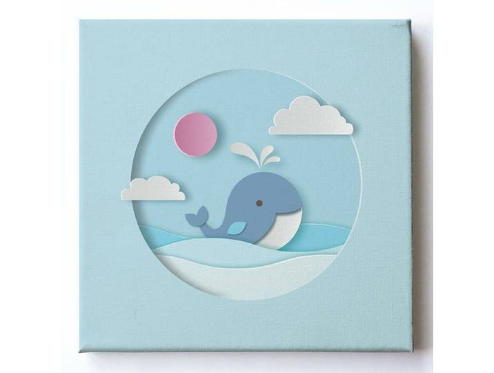 Leinwandbild 3D Wal