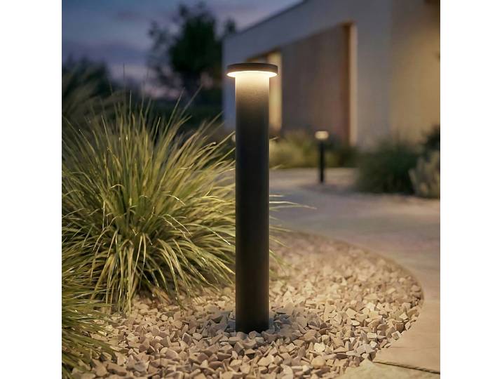 Bornes lumineuses LED Cirel, noir, IP65, 45 cm, aluminium - Lindby - Terrasse - Moderne - À ampoule unique