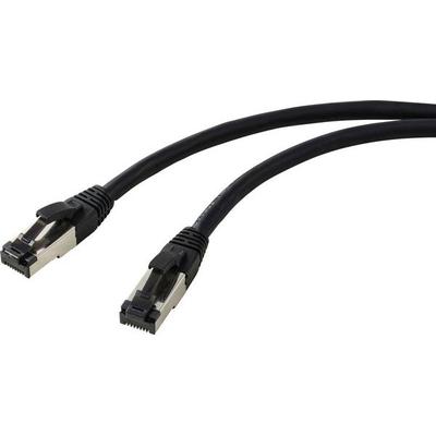 Renkforce RF-7106482 RJ45 Netzwerk Patchkabel CAT 8.1 S/FTP 2.00m Schwarz 1St.