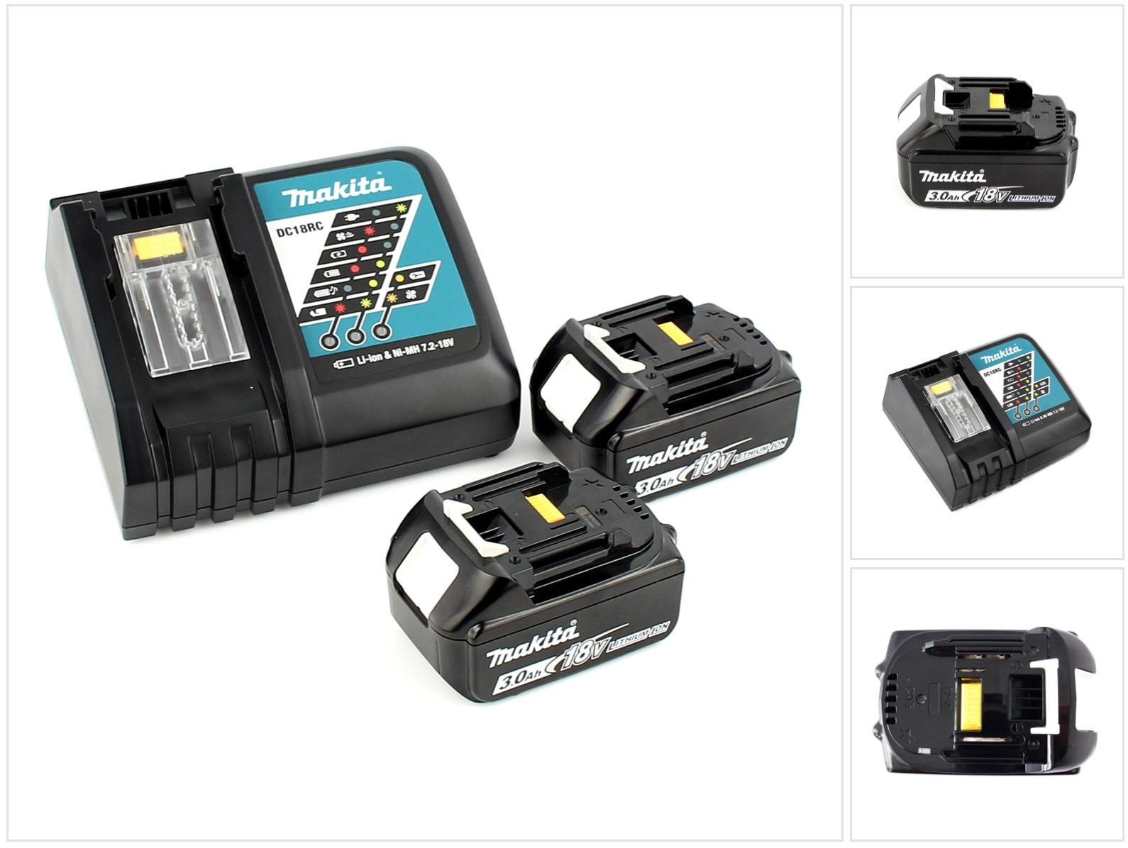 Makita Power Source Kit 18V met 2x BL1830B accu 3,0Ah en DC18RC oplader