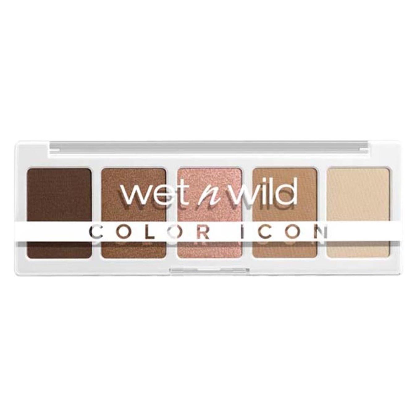 Wet n Wild 5 Pan Shadow Palette 1114067E (dezente Highlight-Farben, Neutraltoene, sanfte Beigetoe ne, Walking On Eggshells, warme Brauntoene) (80214067)