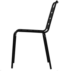 Stuhl Mya Metal aus Aluminium, Retro Chic Design, schwarz, stapelbar, wetterfest, Fiam