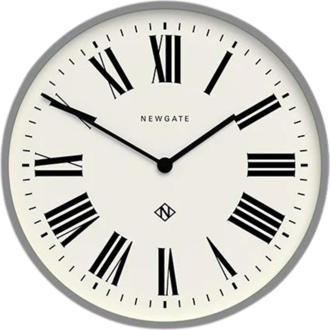 Newgate Number Three Italian Wandklok - Grijs - Analoog