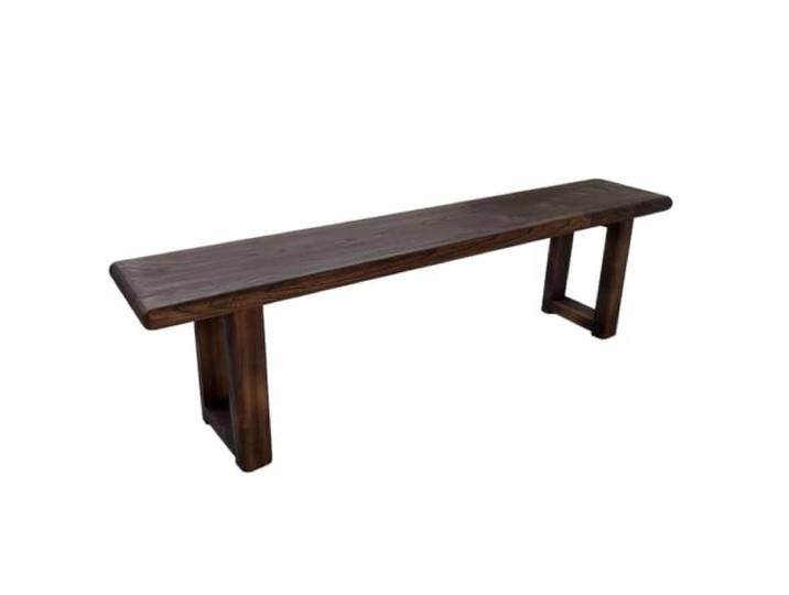 Lange Eingangsbank, rustikale Sitzbank aus Massivholz for die Küche Bauernhaus-Eingangsbank aus Massivholz for den Innenbereich mit armlosem Design, for Wohnzimmer, Walnuss(110*30*45cm)