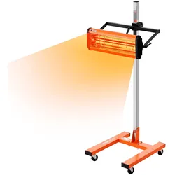 VEVOR Infrarot-Härtungslampe, 1500 W, 1–60 Min. Zeiteinstellung, Auto-Härtungslampe mit automatischer Heizung und Halterung, 31,8 m2 große Backfläche, Sprüh-Backkabinenheizungen, Lacktrockner