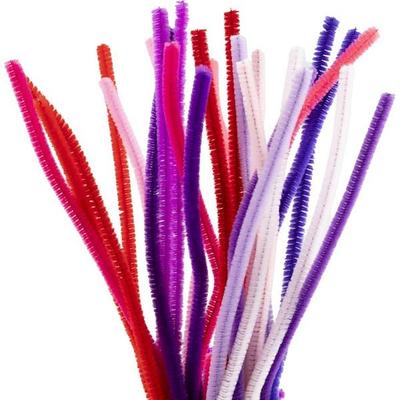 Creativ Company Chenilledraht, L 30 cm, Dicke 6 mm, Harmonie in Lila-Pink, 25 Stk sortiert