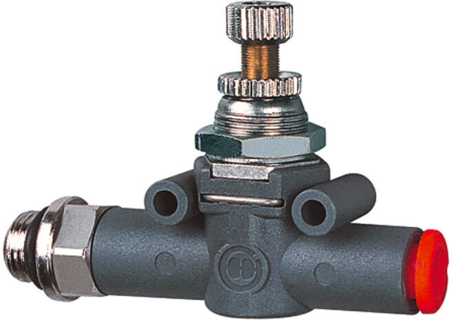 Riegler Valve de régulation double, filetage-tuyau, G 1/4, Ø tuyau 6 (414.014-6)