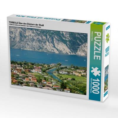CALVENDO Puzzle TORBOLE Über den Dächern der Stadt | 1000 Teile Lege-Größe 64x48cm Foto-Puzzle für glückliche Stunden