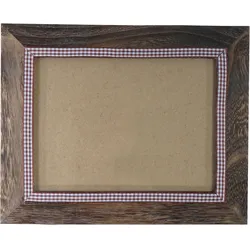 Bilderrahmen T247, Fotorahmen Wand-Rahmen, 19x24cm Shabby-Look Landhaus ~ braun
