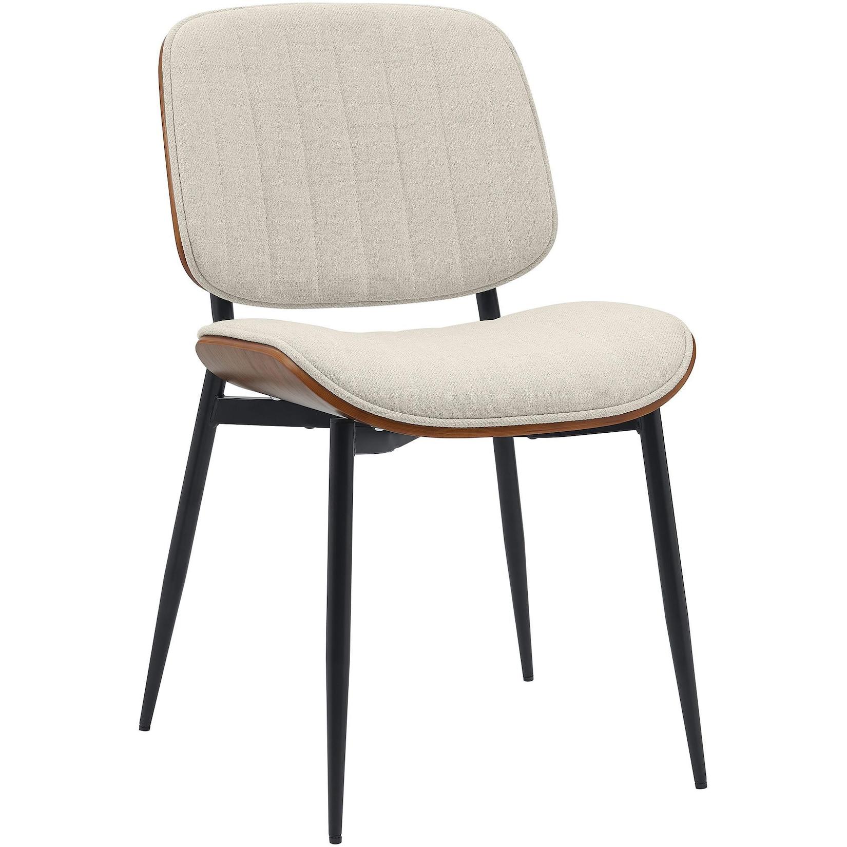 CLP Besucherstuhl Tiffin Stoff Farbe: walnuss/creme, Material: Stoff