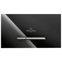 Villeroy & Boch ViConnect WC-Betätigungsplatte, 2-Mengen-Spülung, 253x145x20mm, 922160RB, Farbe: Glass Glossy Black