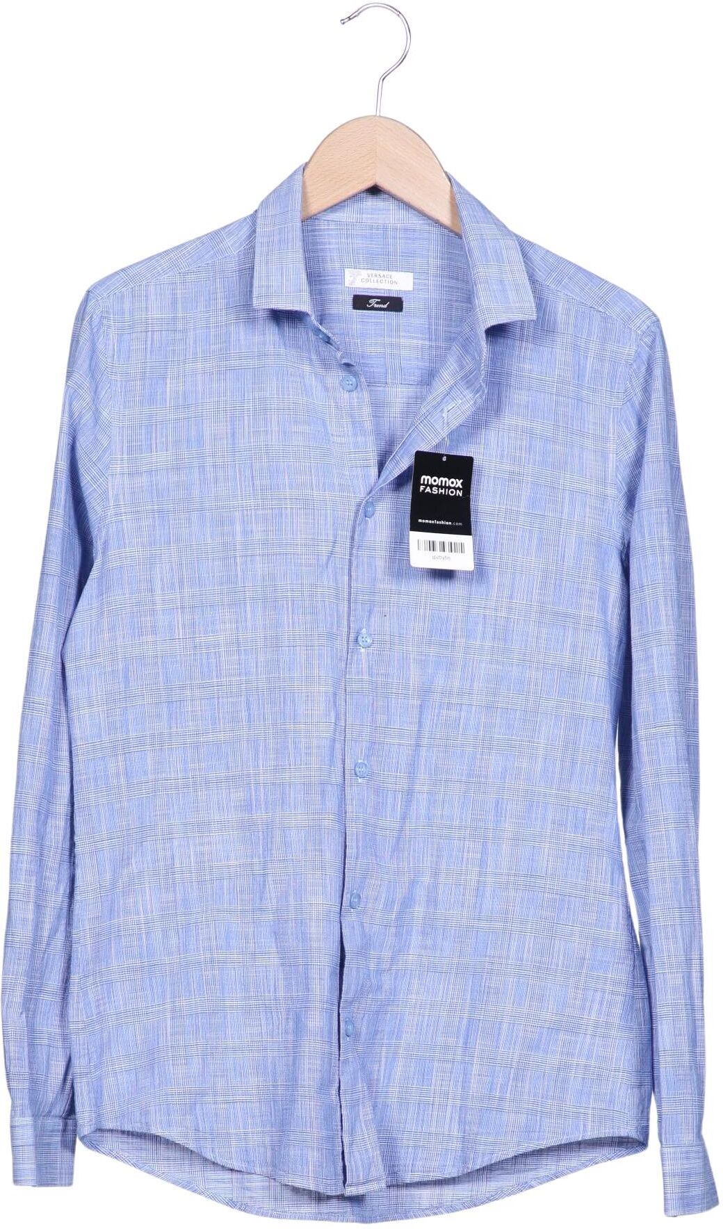 Versace Collection Herren Hemd, Hellblau, Gr. 39, kein / Etikett - Second Hand