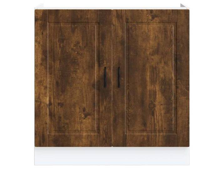SALE d'hiver  Armoire sous évier - mango - Meuble cuisine - Porto chêne fumé bois ingénierie EU1199