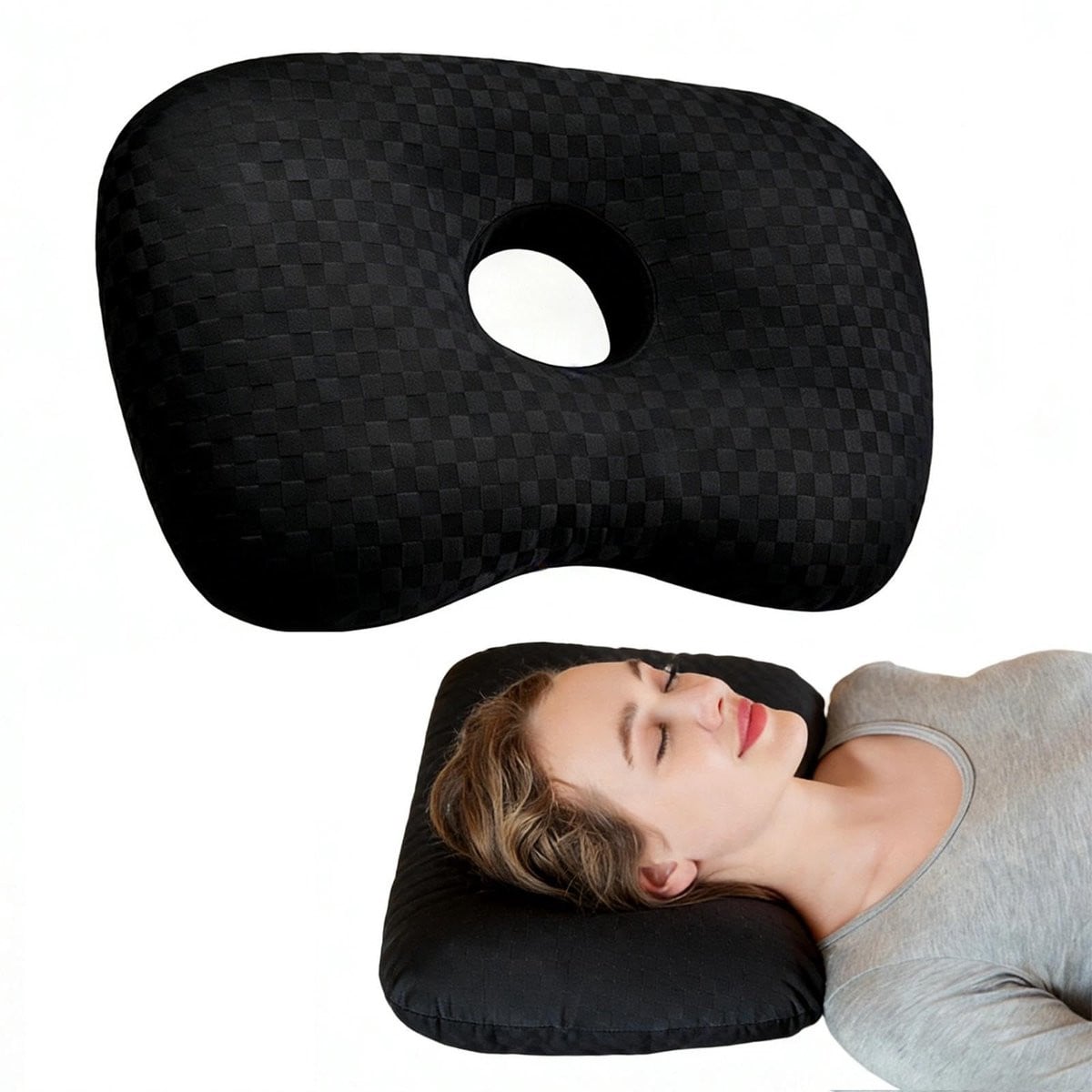 Omgoods Donut kussen voor oorpiercing met comfortabele vulling
