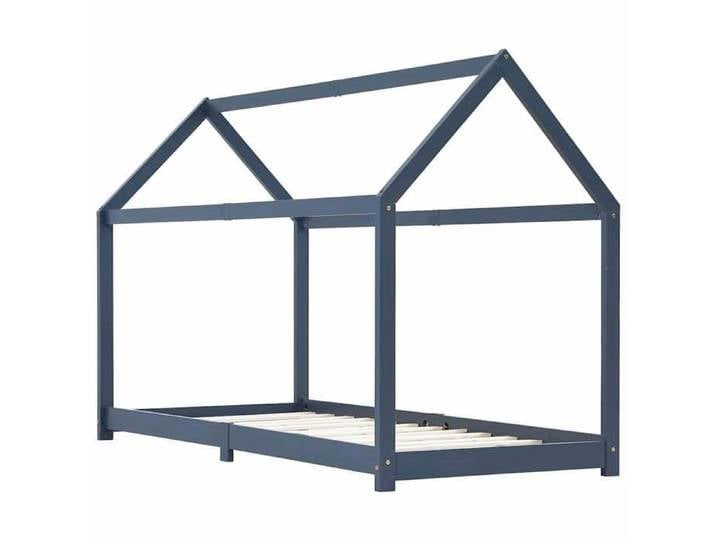 Soldes saison Cadre de lit d'enfant Gris Bois de pin massif 90x200 cm - Stabilité - résistance à l'humidité_FR80915