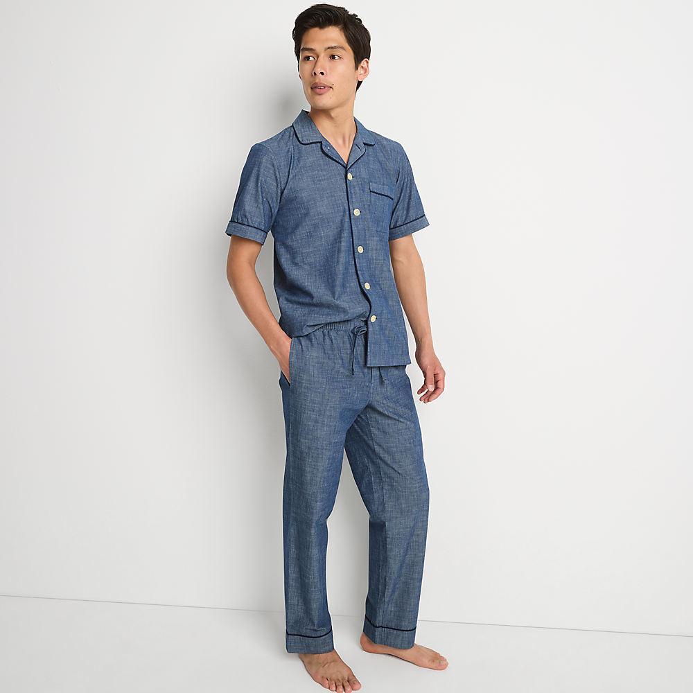 Essenzielle Pyjama-Hose aus Baumwolle für Herren, Herren, size: regular, Blau, Baumwolle, by Lands' End