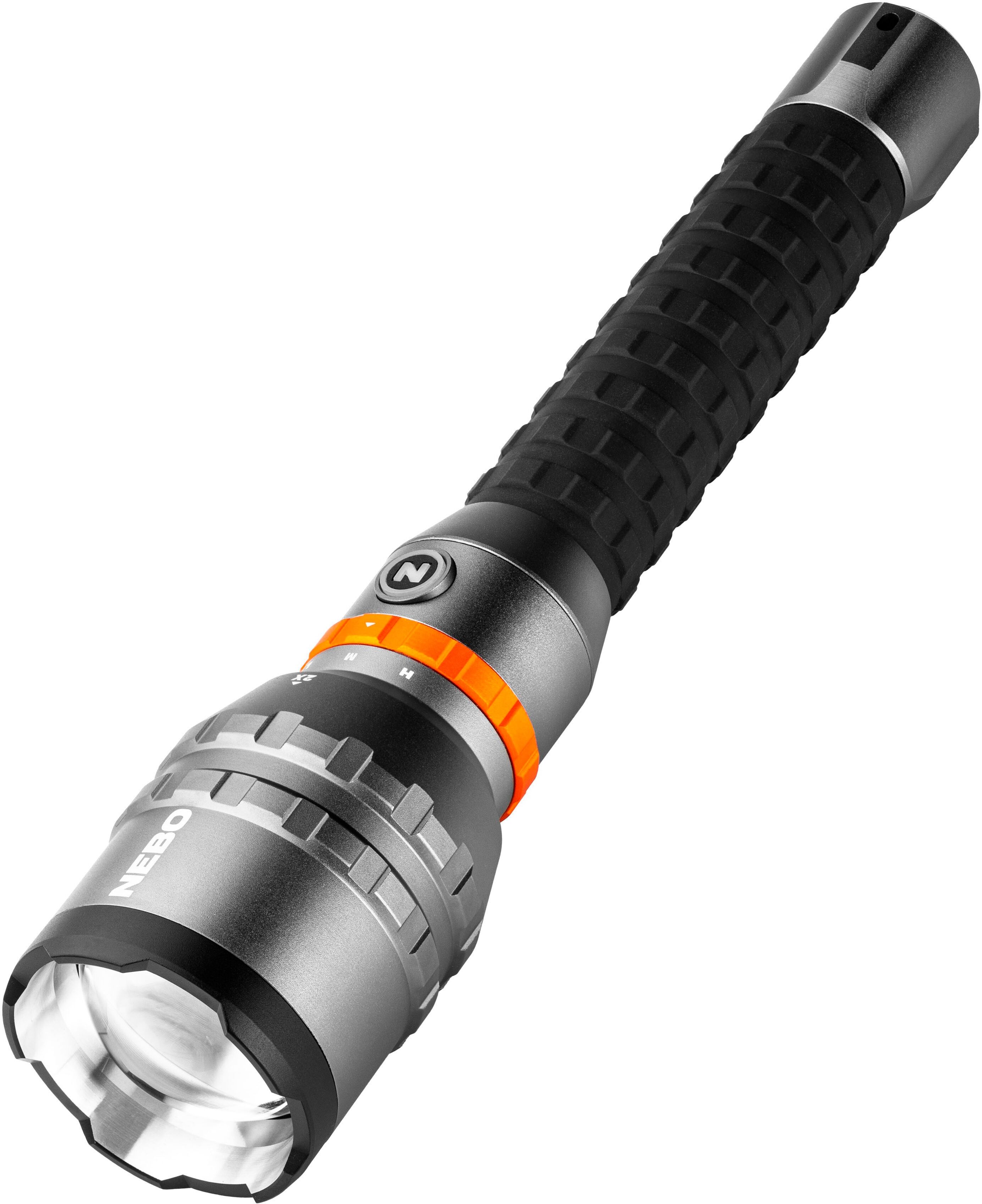 LED Taschenlampe NEBO "Nebo DAVINCI™ 12000 RC Mag Dial", grau, H:31,5cm L:9,5cm T:7cm, Aluminium, Mobilleuchten, LED Taschenlampe