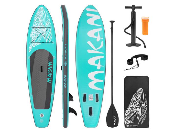 ECD-Germany Stand UP Paddle Board Makani Türkis, Kunststoff, Wasser/Strand/Meer, 80x15x320 cm, Freizeit & Co, Pools & Wasserspaß, Stand Up Paddle