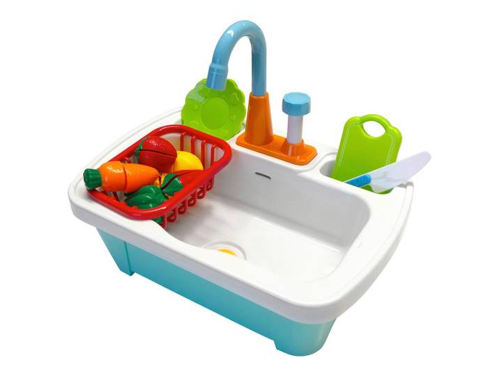Kinderküchenzubehör, Blau, Weiß, Kunststoff, 40x30x26 cm, unisex, CE, Spielzeug, Kinderküchen