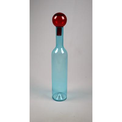 Dekovase AM DESIGN "aus Glas", blau, B:14cm H:77cm, Glas, Vasen, BxH: 14x77 cm