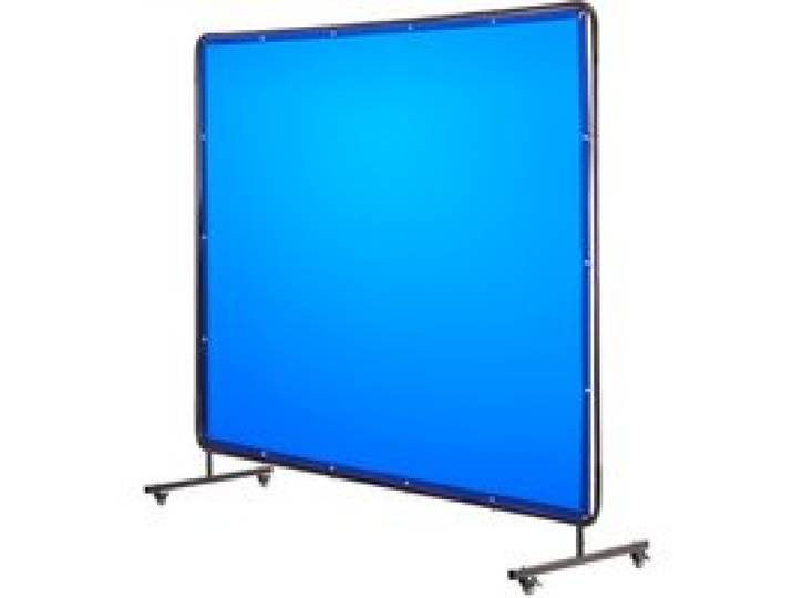 VEVOR Lasgordijn, 1740x2340 mm Lasscherm, vlamvertragende vinyl lasscherm met vergrendelbare zwenkwielen en 6-traps UV-bescherming voor werkplaats/industrieel gebruik, blauw