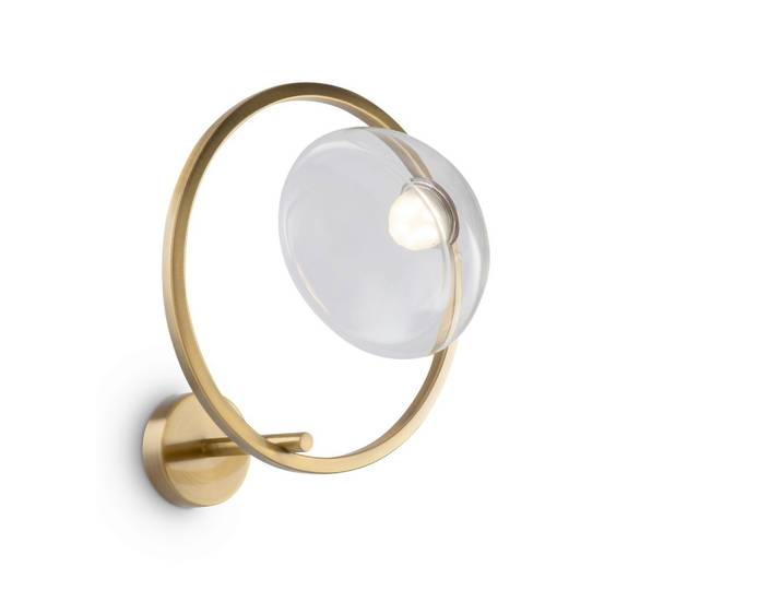 Wandleuchte Lunare Messingfarben max. 5 Watt Wandlampe