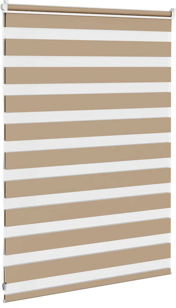 George Oliver Zebra Blind Polyester Sand Brown 105cmW x 100cmL