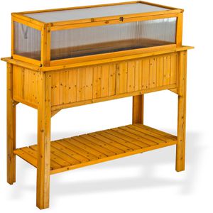 DEMA Hochbeet Lucca, aus Holz, 113 x 57 x 121 cm, 134 Liter, braun, mit Frühbeetaufsatz